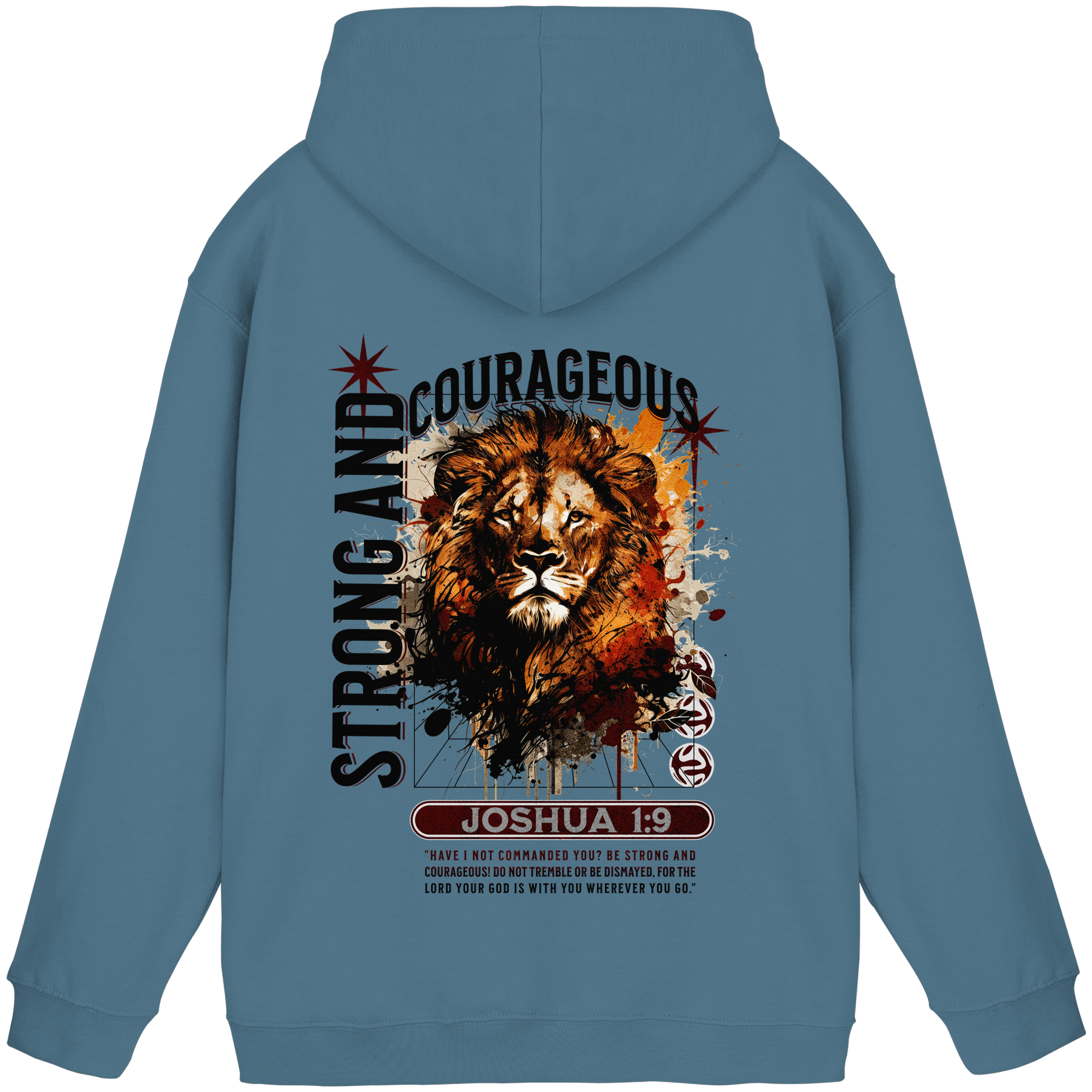BE STRONG AND COURAGEOUS LION - Basic Unisex Hoodie