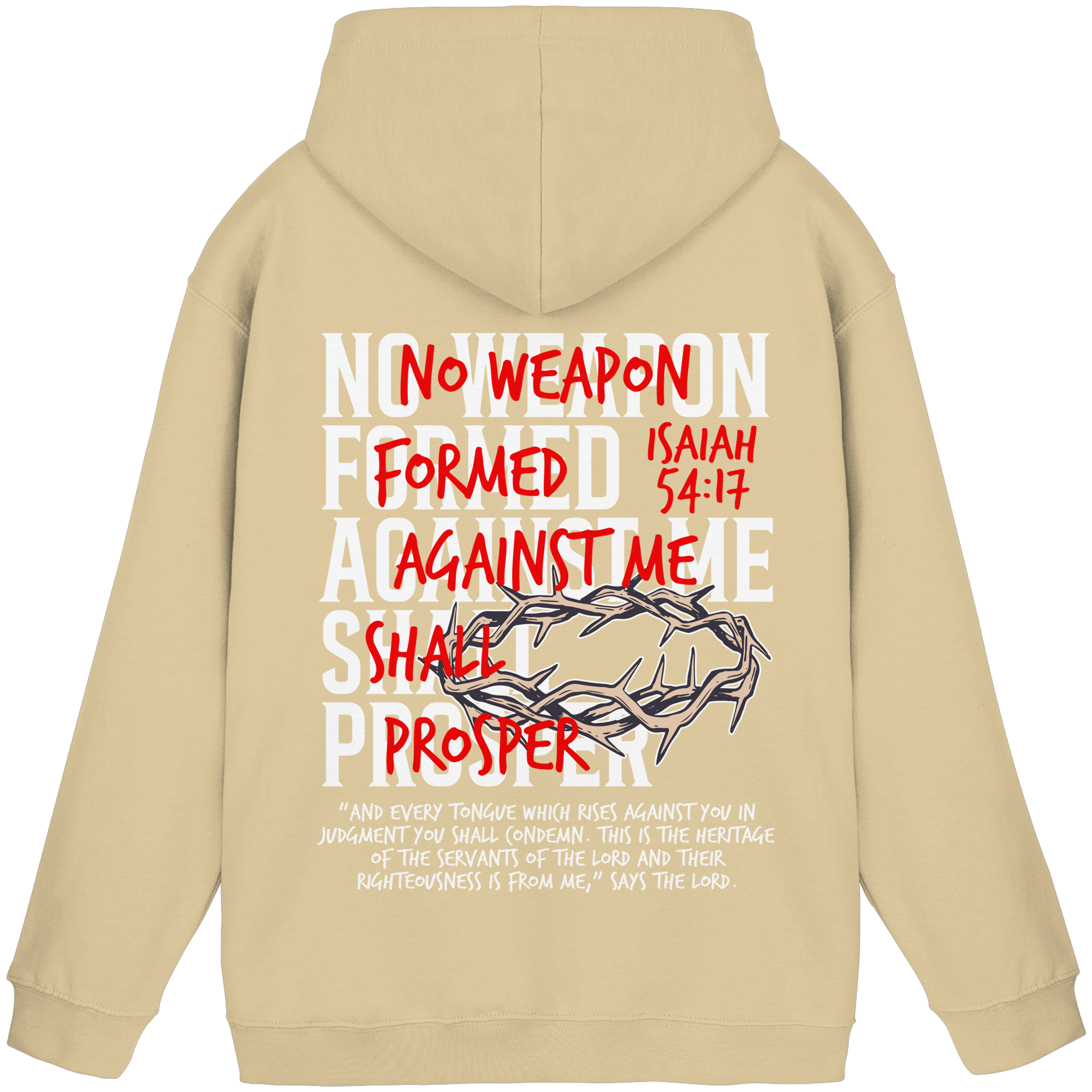 NO WEAPON SHALL PROSPER - Basic Unisex Hoodie