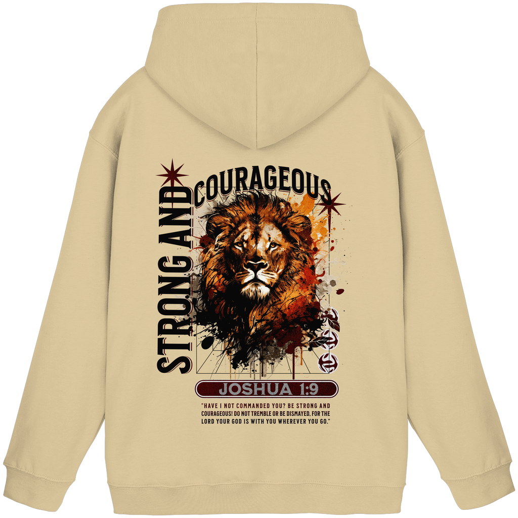 BE STRONG AND COURAGEOUS LION - Basic Unisex Hoodie