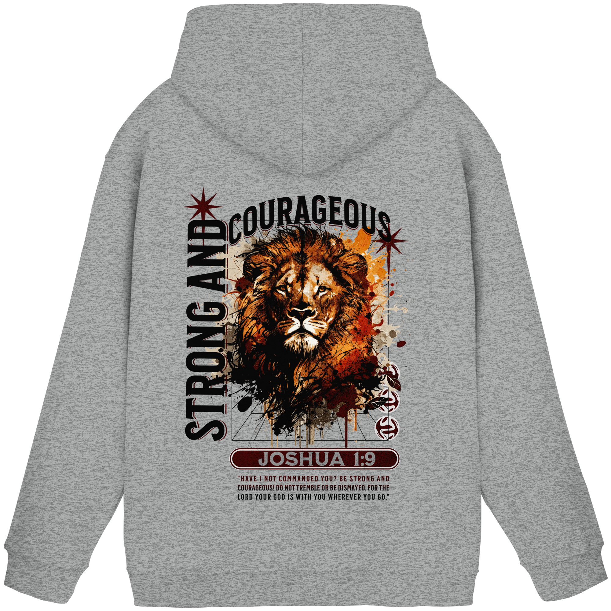 BE STRONG AND COURAGEOUS LION - Basic Unisex Hoodie