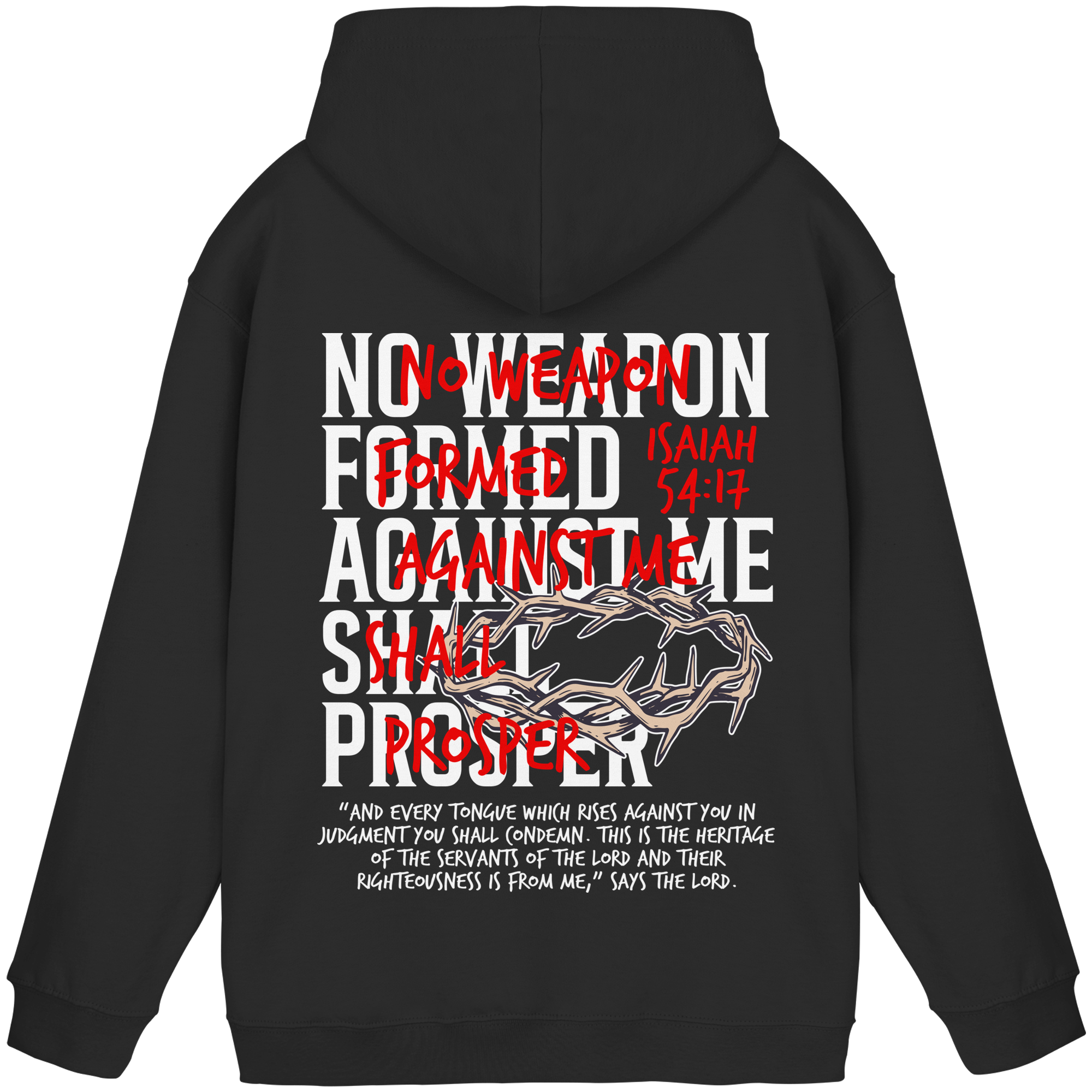 NO WEAPON SHALL PROSPER - Basic Unisex Hoodie