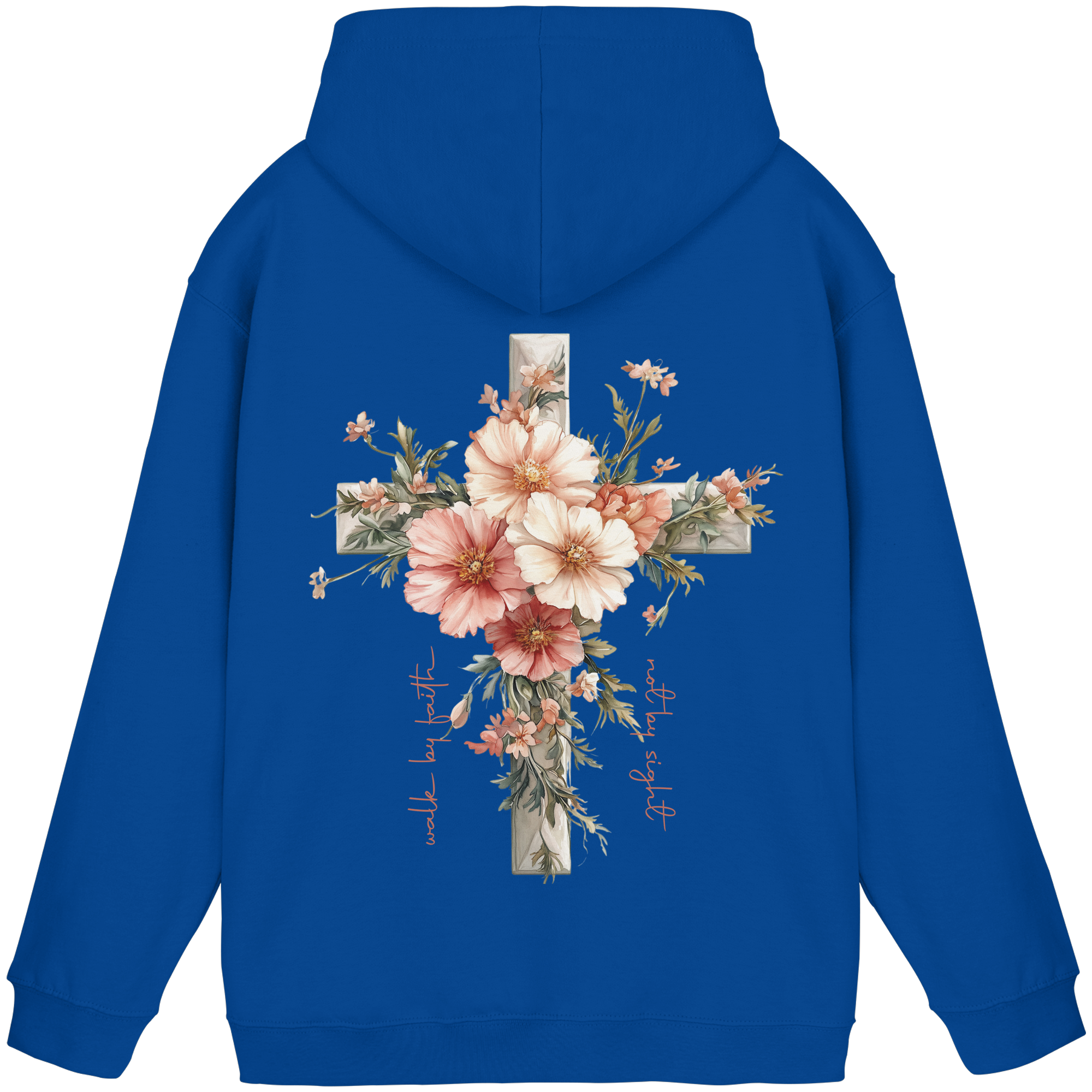 JESUS IS THE LIGHT CROSS FLOWERS - Basic Unisex Hoodie