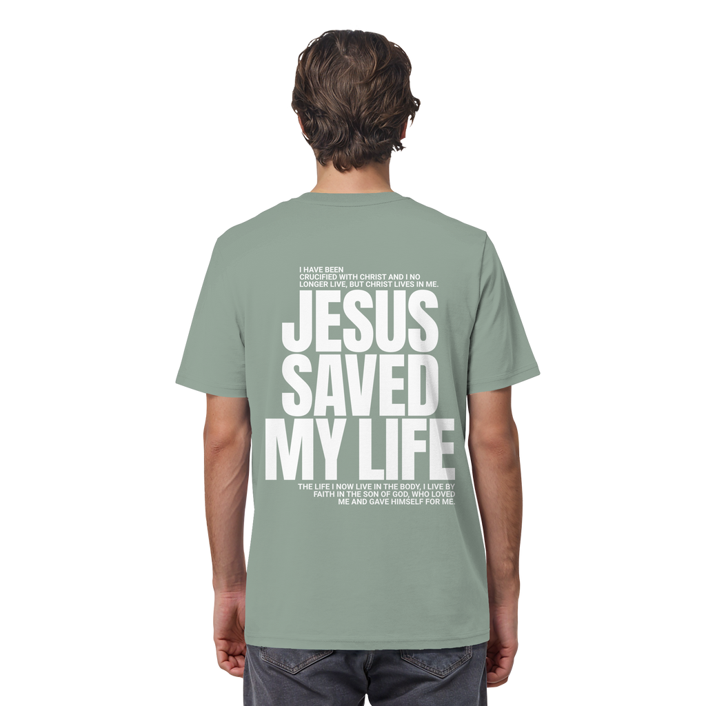 JESUS SAVED MY LIFE - T-Shirt Bio Baumwolle
