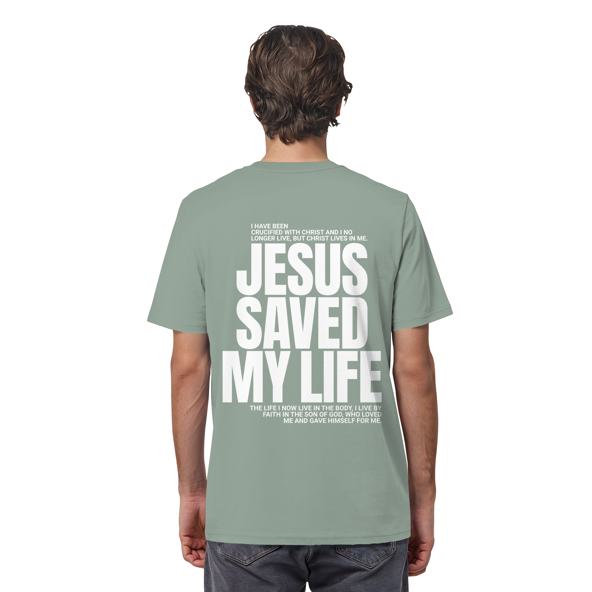 JESUS SAVED MY LIFE - T-Shirt Bio Baumwolle