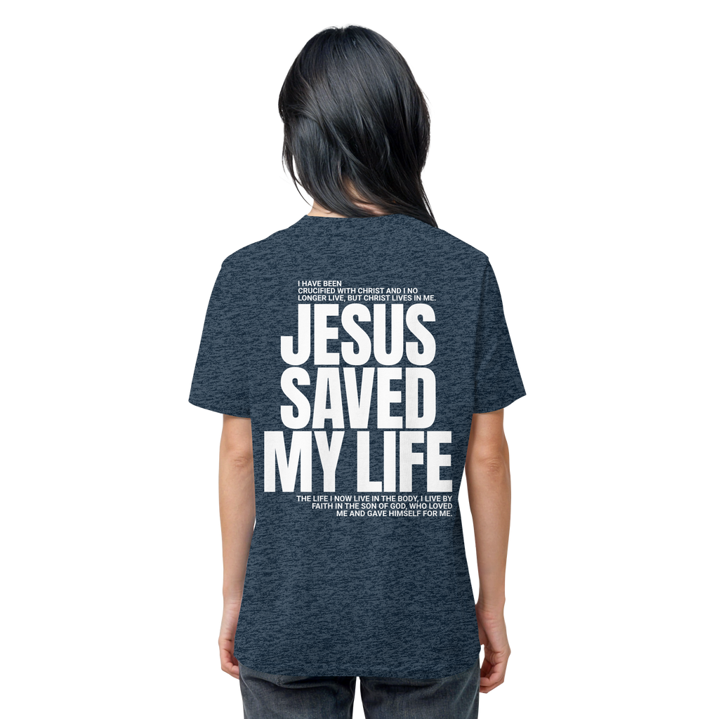 JESUS SAVED MY LIFE - T-Shirt Bio Baumwolle