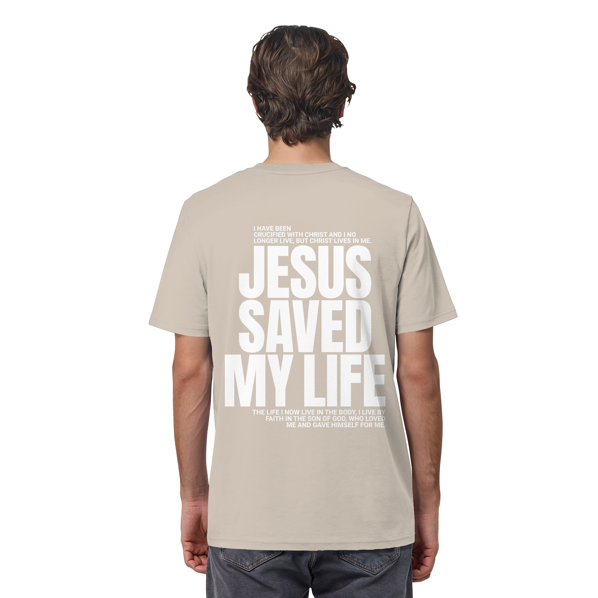 JESUS SAVED MY LIFE - T-Shirt Bio Baumwolle