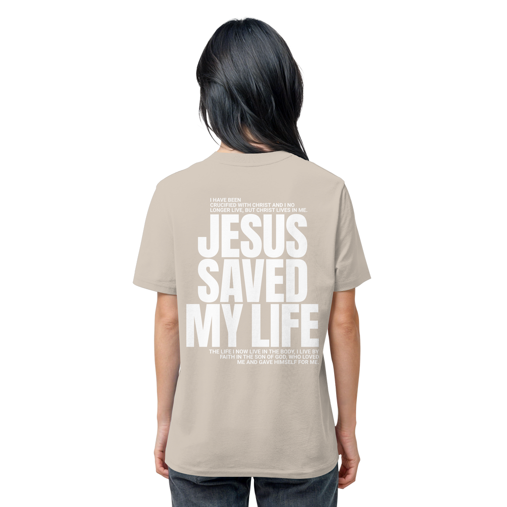 JESUS SAVED MY LIFE - T-Shirt Bio Baumwolle