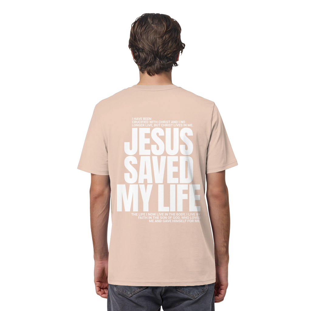 JESUS SAVED MY LIFE - T-Shirt Bio Baumwolle