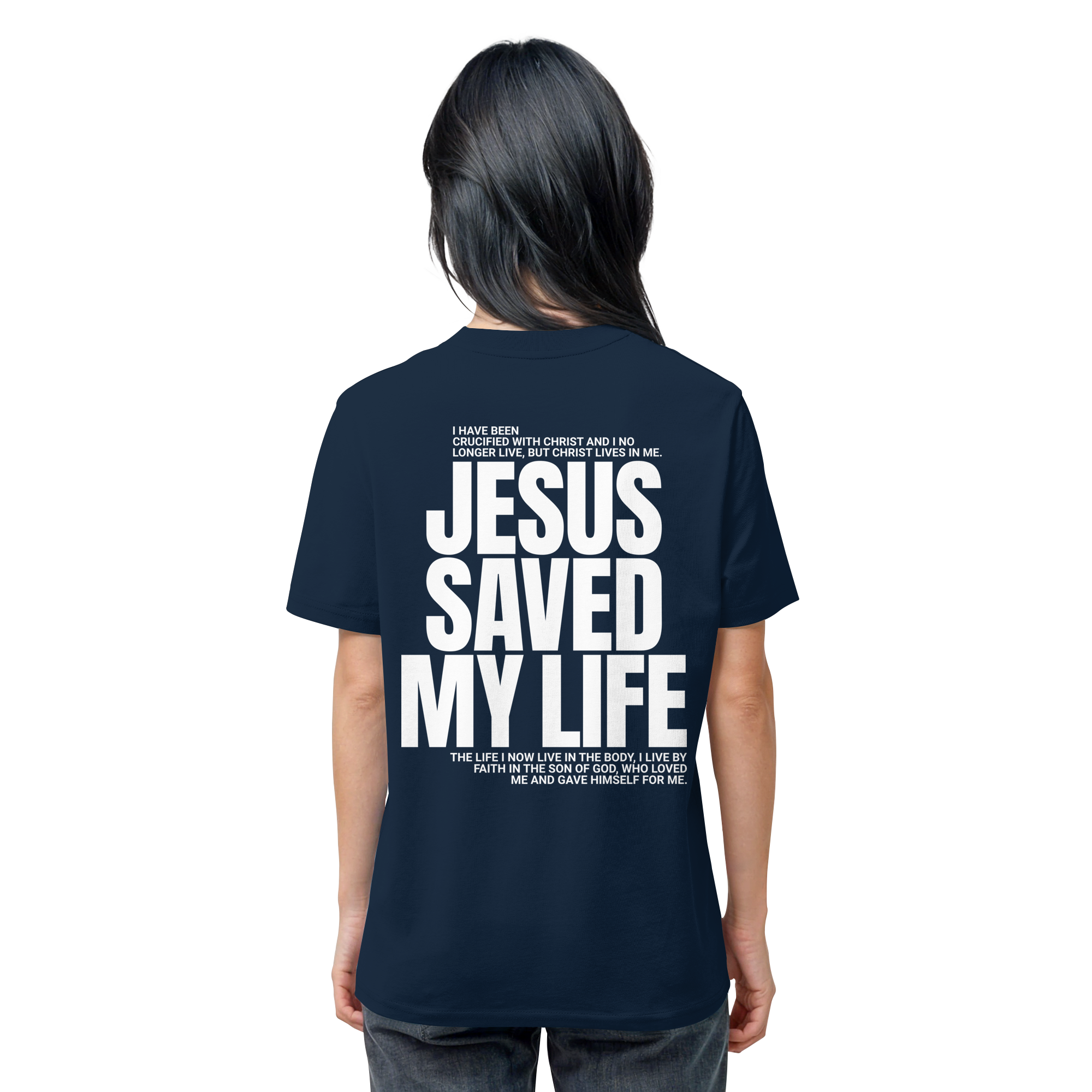 JESUS SAVED MY LIFE - T-Shirt Bio Baumwolle