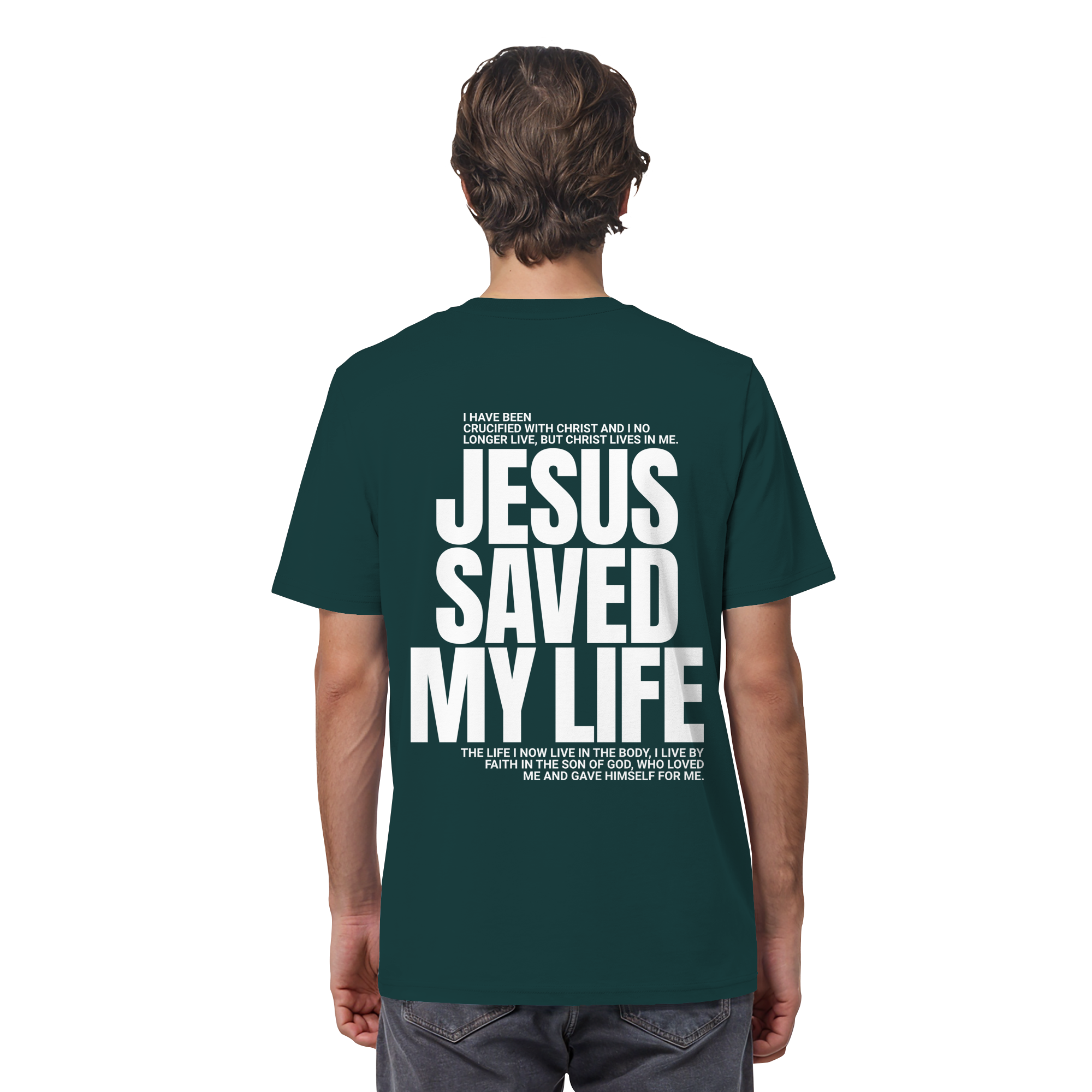 JESUS SAVED MY LIFE - T-Shirt Bio Baumwolle