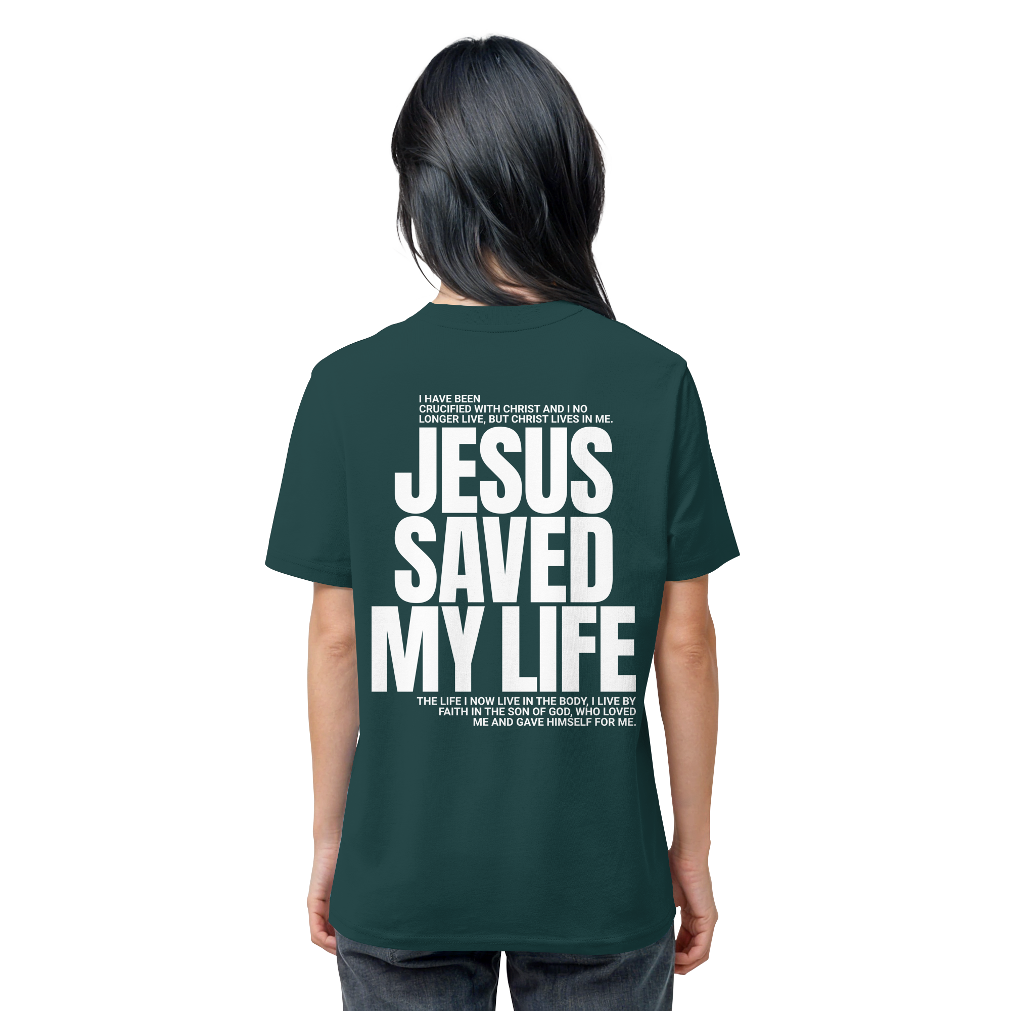 JESUS SAVED MY LIFE - T-Shirt Bio Baumwolle