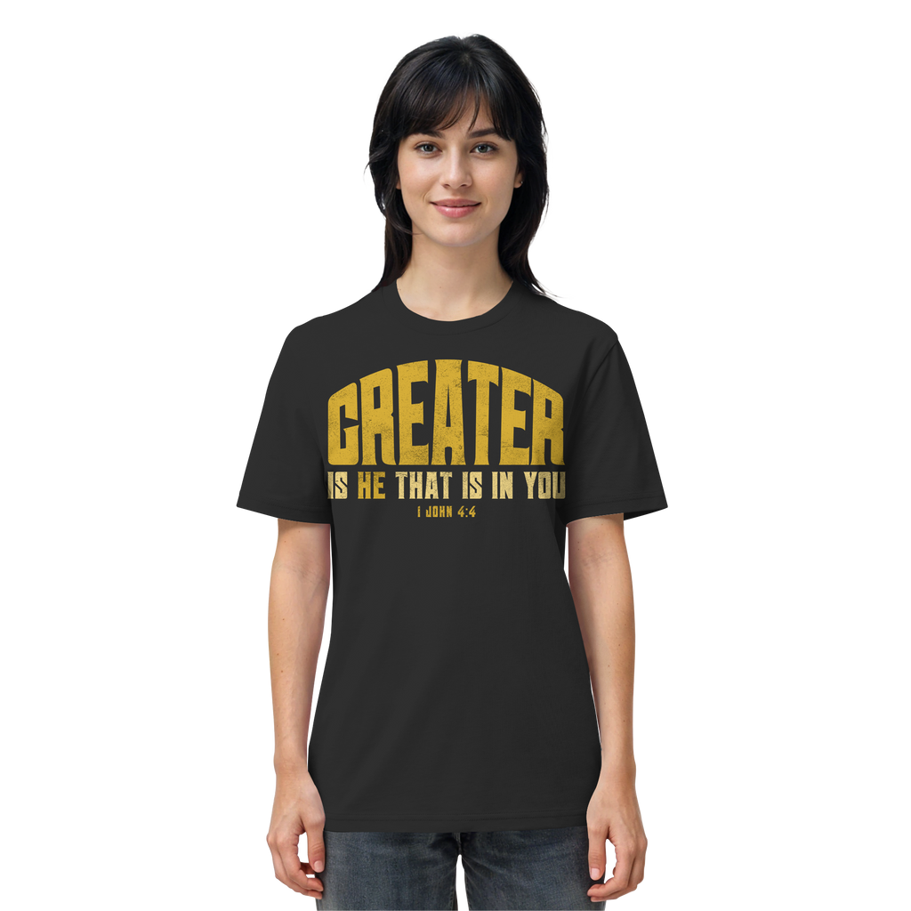 T-Shirt Bio Baumwolle |  GREATER IS HE  - Organic Shirt
