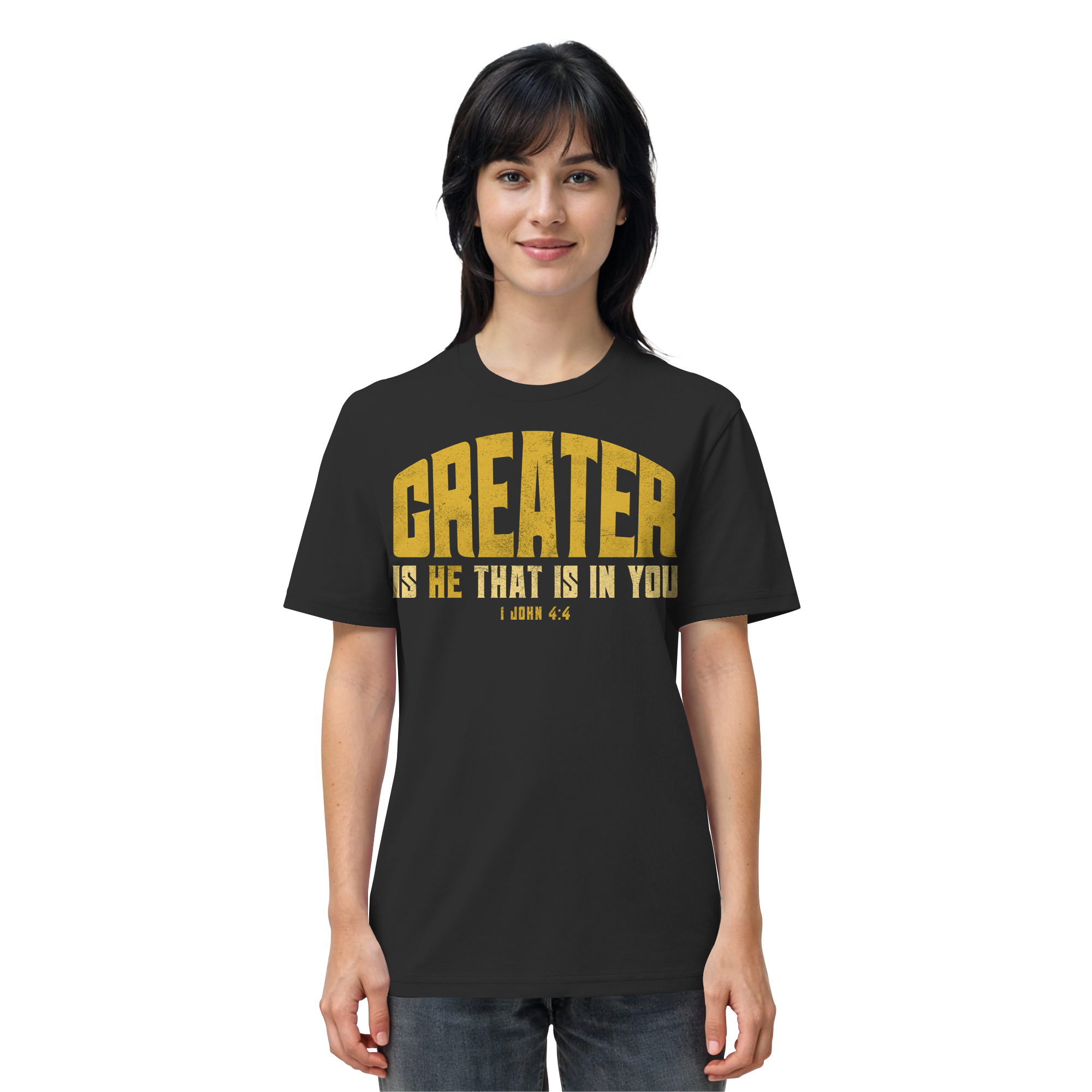 T-Shirt Bio Baumwolle |  GREATER IS HE  - Organic Shirt