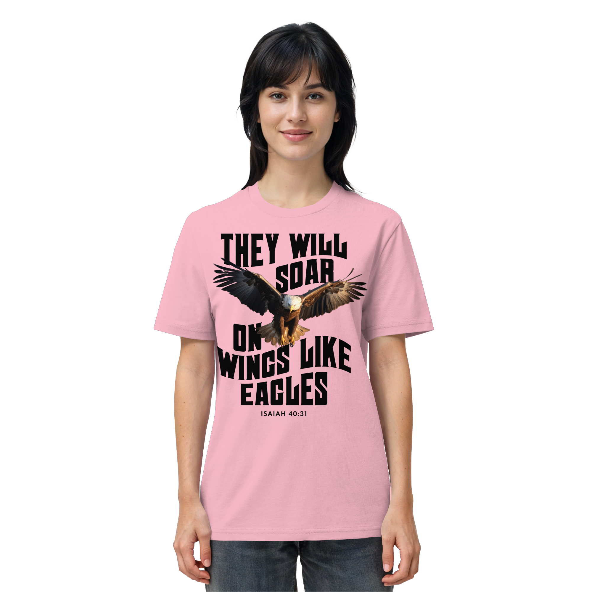 THEY WILL SOAR UP ON WINGS LIKE EAGLES - T-Shirt Bio Baumwolle