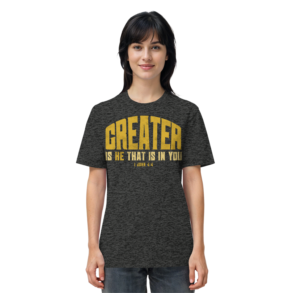 T-Shirt Bio Baumwolle |  GREATER IS HE  - Organic Shirt