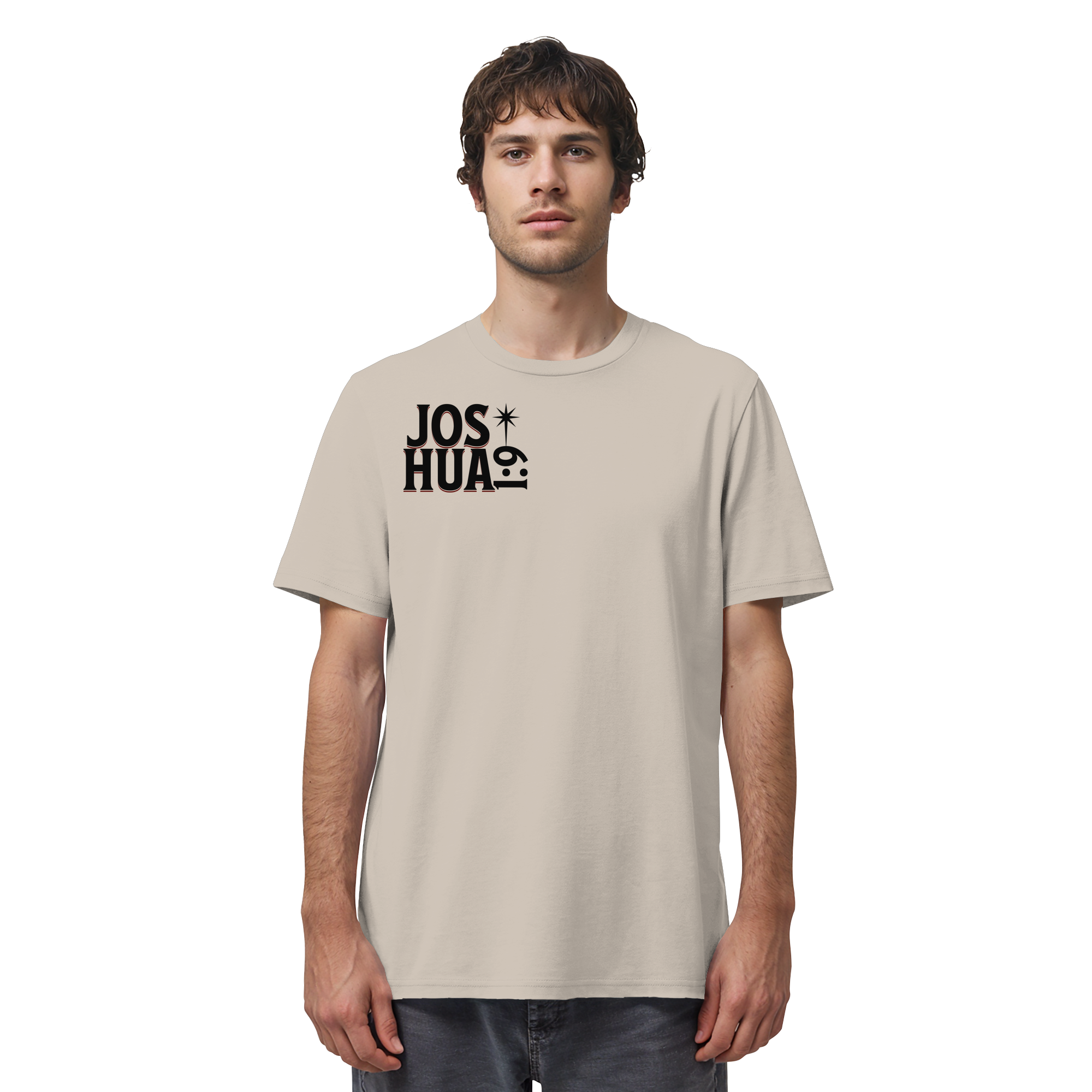 BE STRONG AND COURAGEOUS LION - T-Shirt Bio Baumwolle