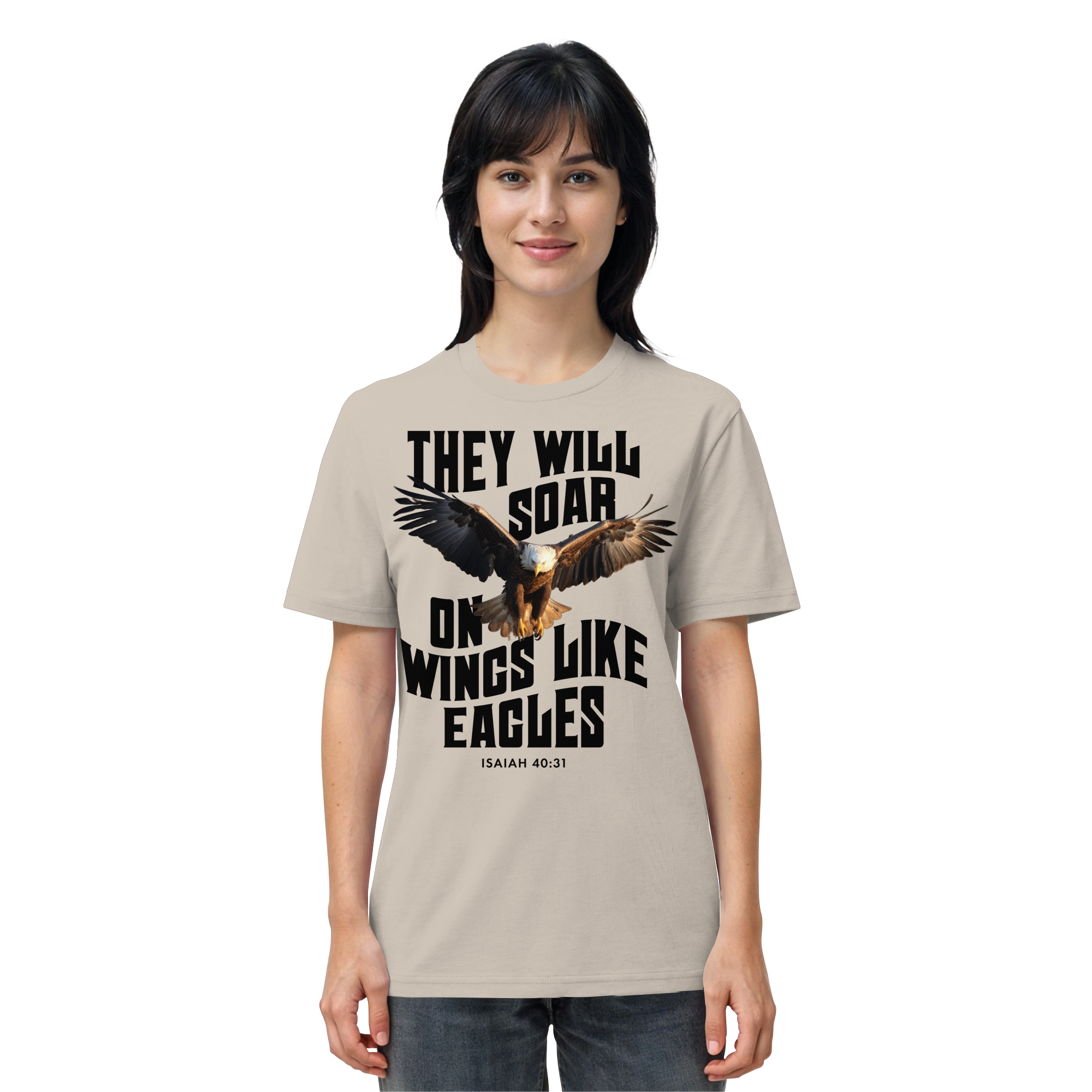 THEY WILL SOAR UP ON WINGS LIKE EAGLES - T-Shirt Bio Baumwolle