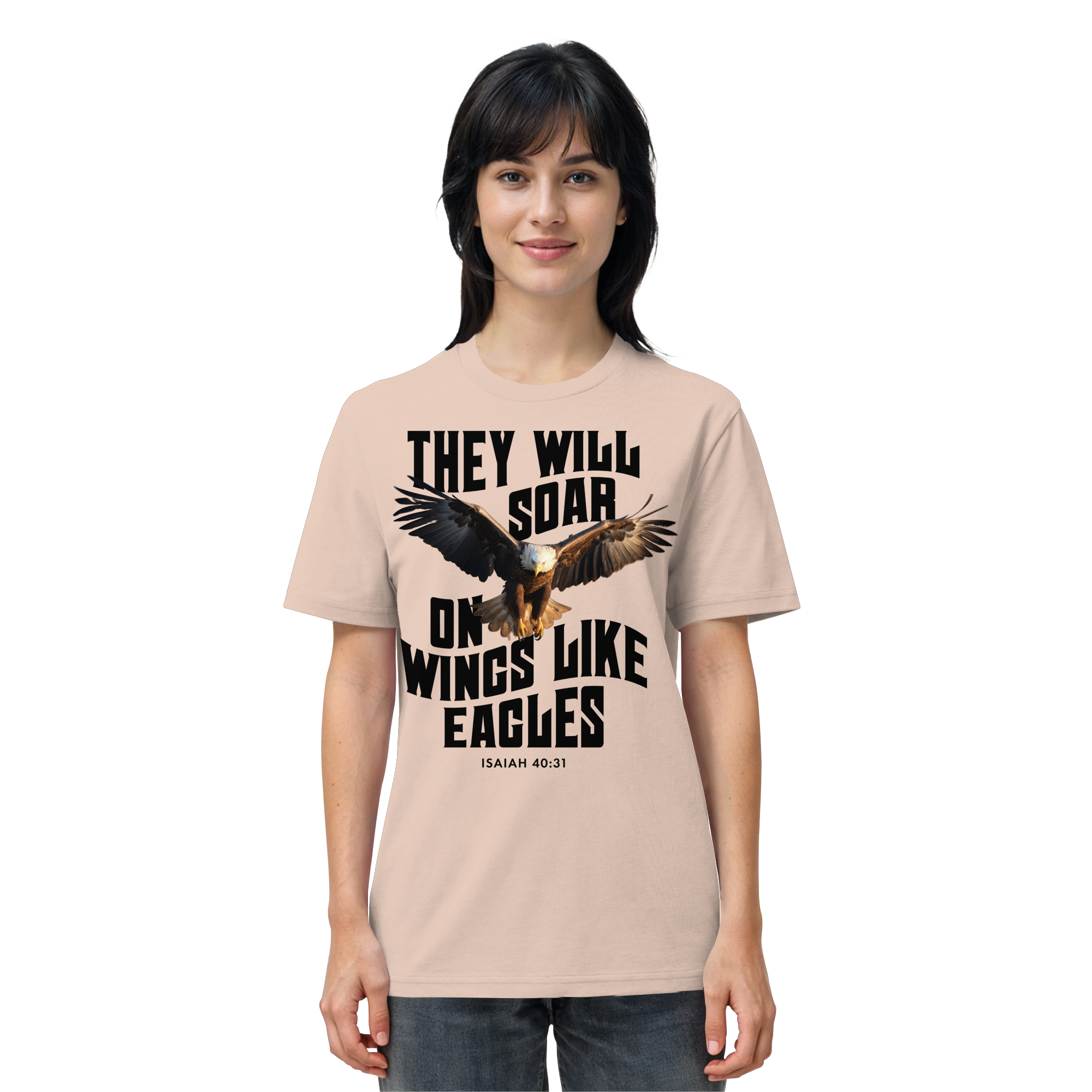 THEY WILL SOAR UP ON WINGS LIKE EAGLES - T-Shirt Bio Baumwolle