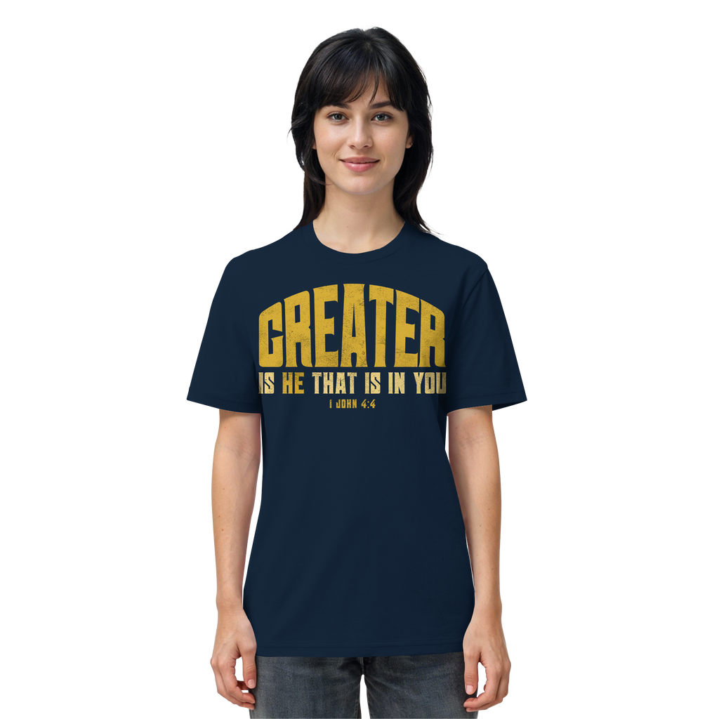 T-Shirt Bio Baumwolle |  GREATER IS HE  - Organic Shirt