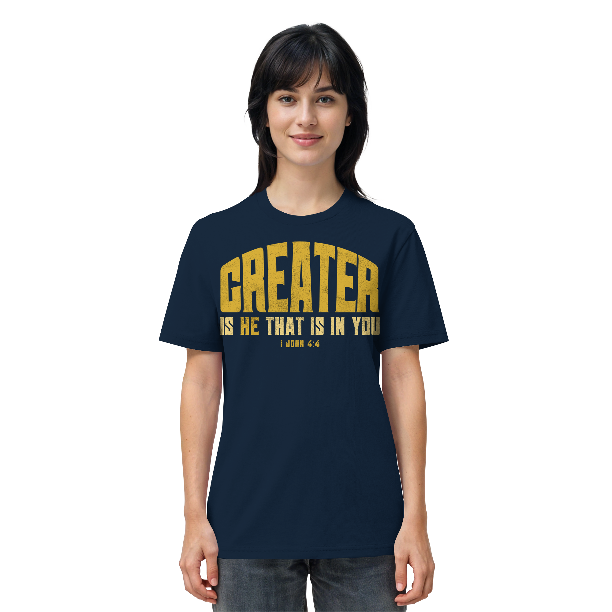 T-Shirt Bio Baumwolle |  GREATER IS HE  - Organic Shirt