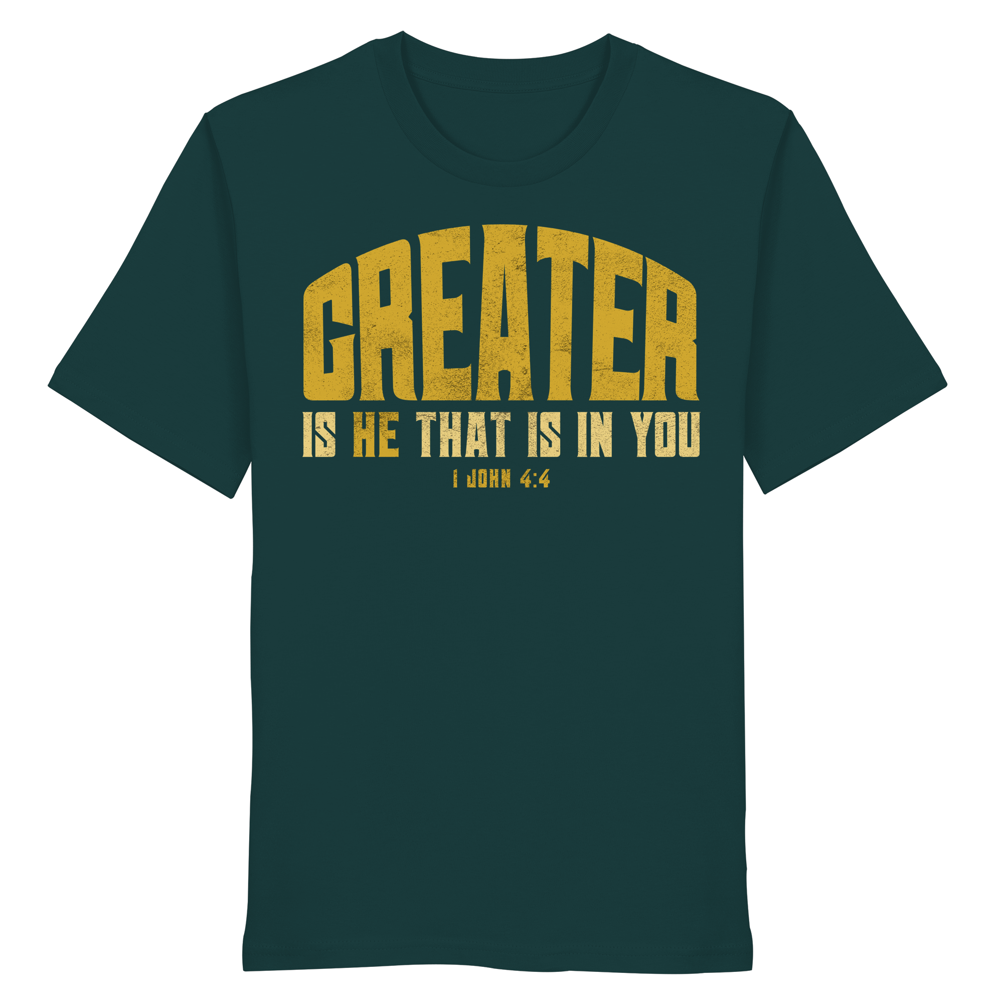 T-Shirt Bio Baumwolle |  GREATER IS HE  - Organic Shirt