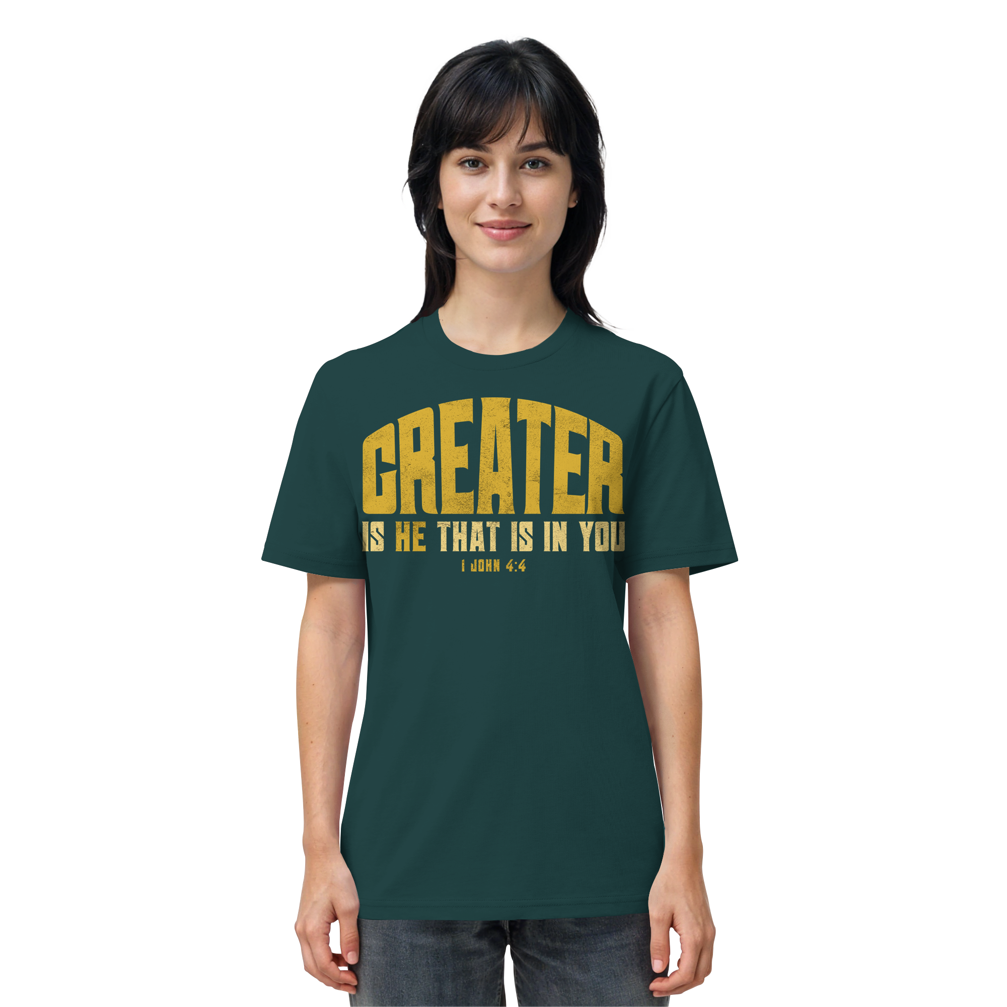 T-Shirt Bio Baumwolle |  GREATER IS HE  - Organic Shirt