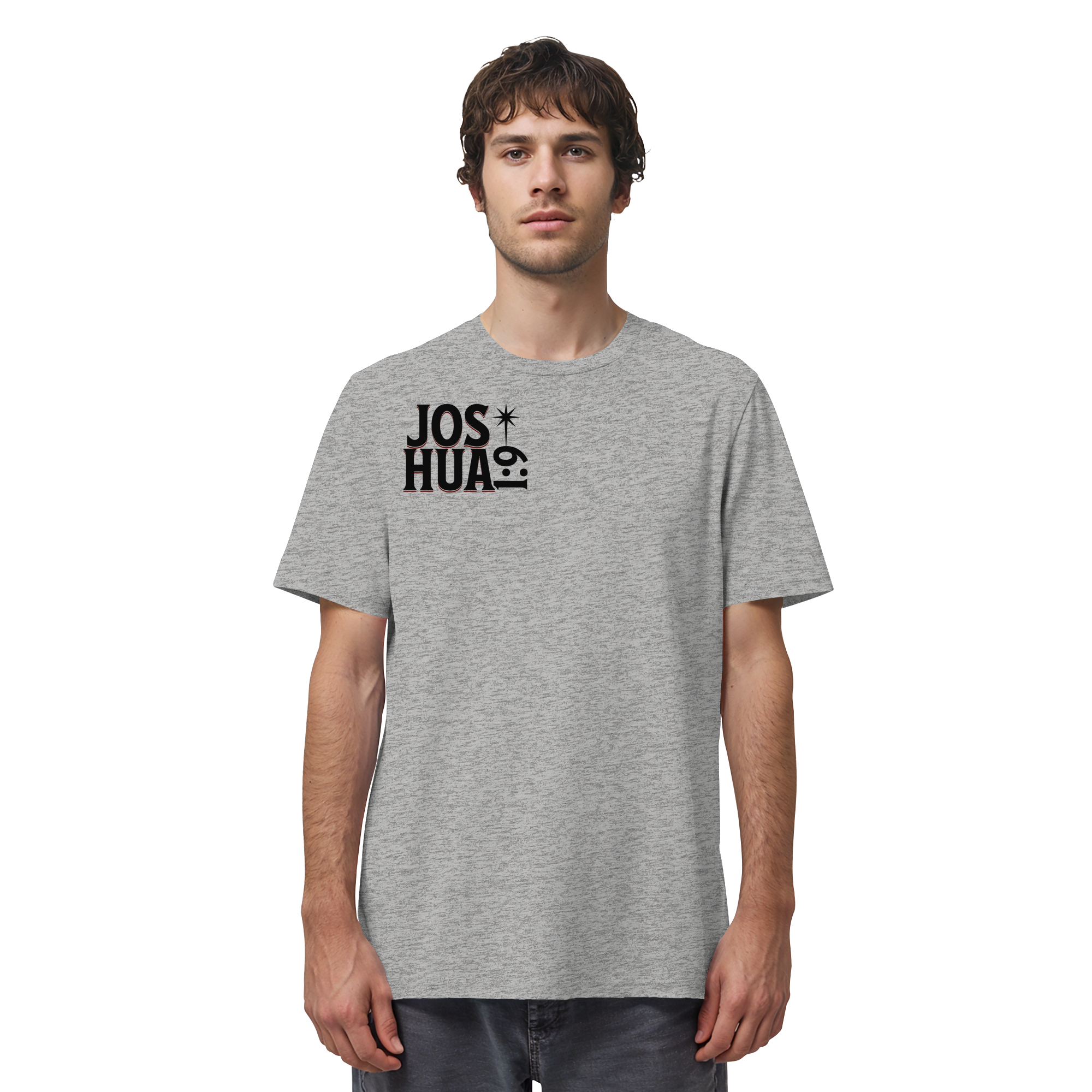 BE STRONG AND COURAGEOUS LION - T-Shirt Bio Baumwolle