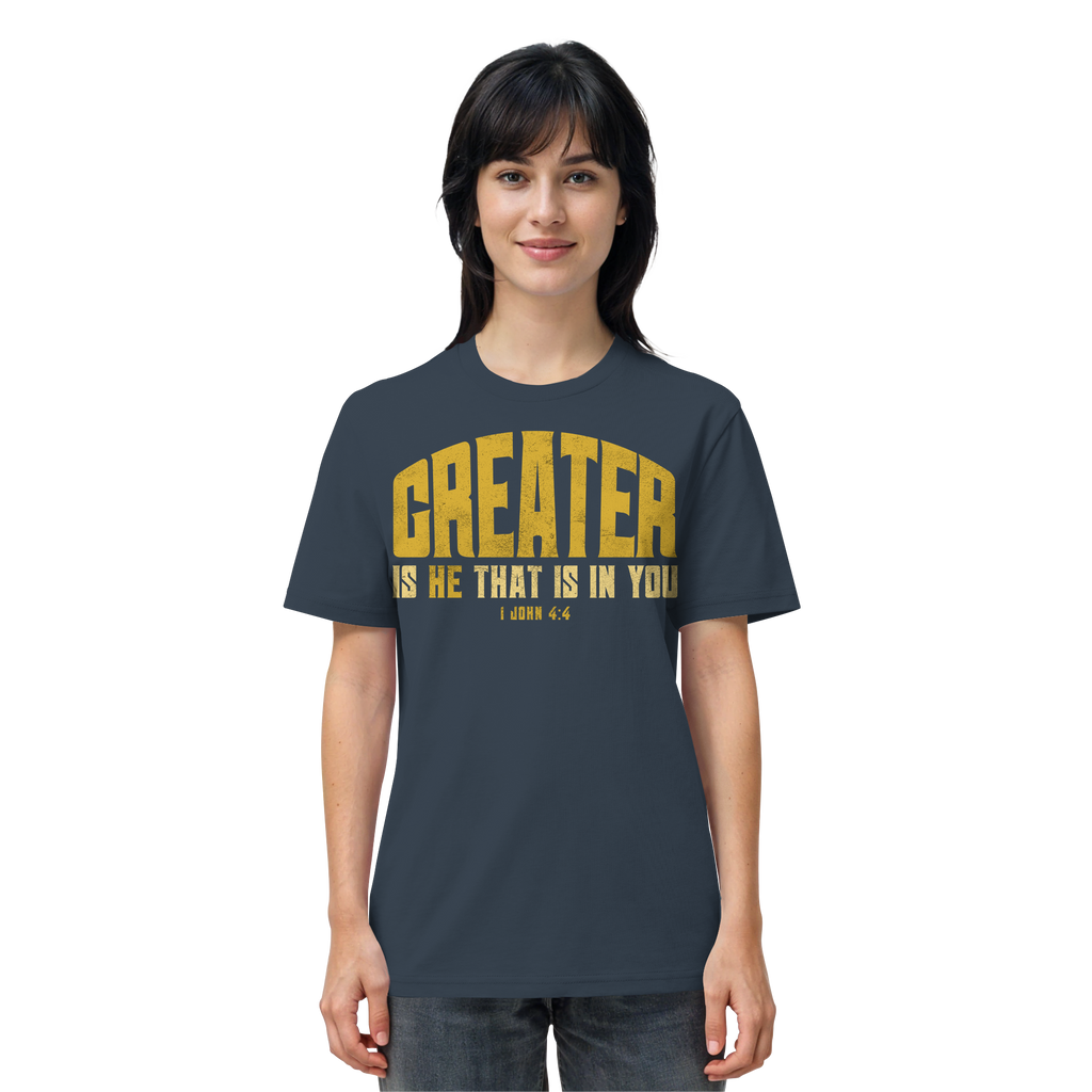 T-Shirt Bio Baumwolle |  GREATER IS HE  - Organic Shirt