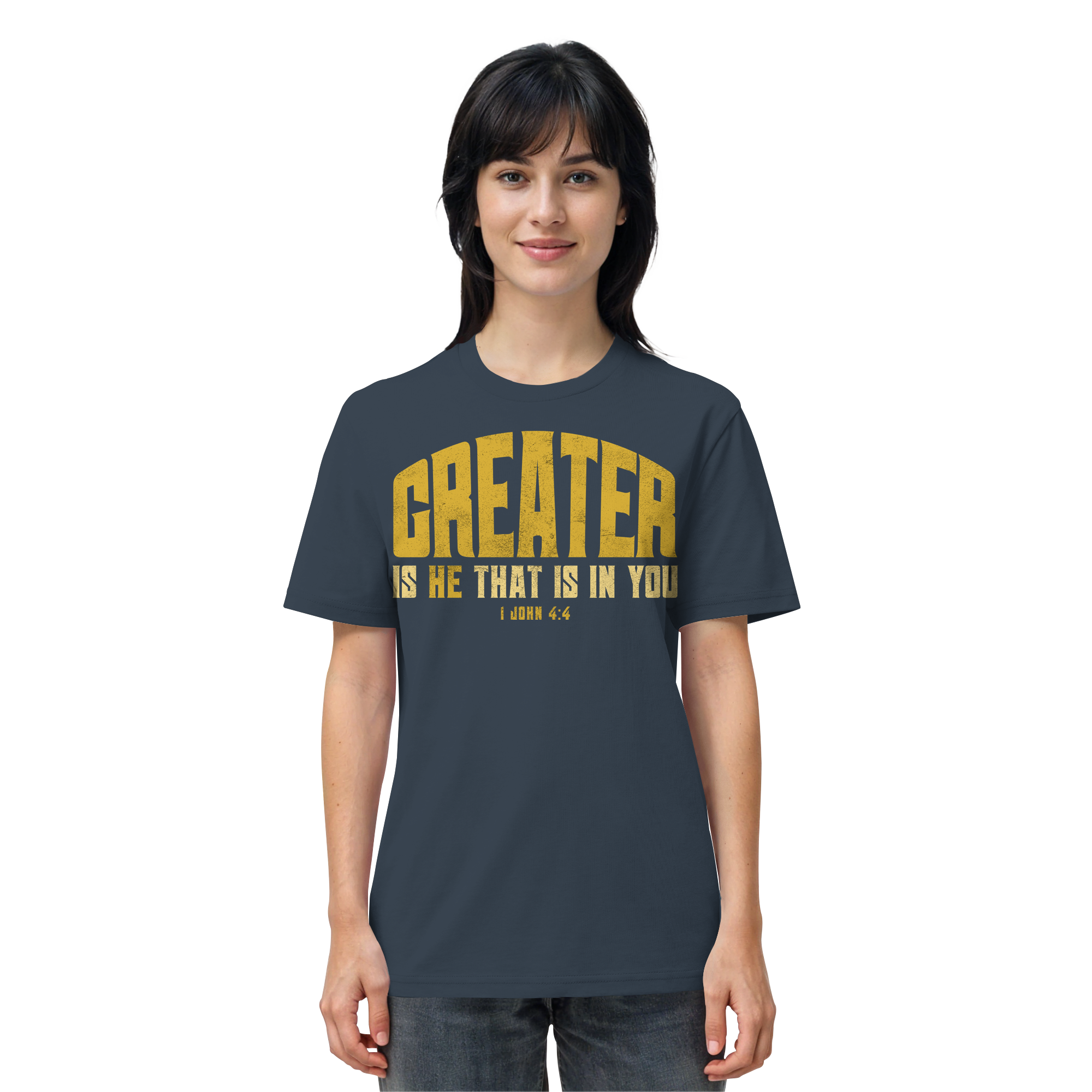 T-Shirt Bio Baumwolle |  GREATER IS HE  - Organic Shirt