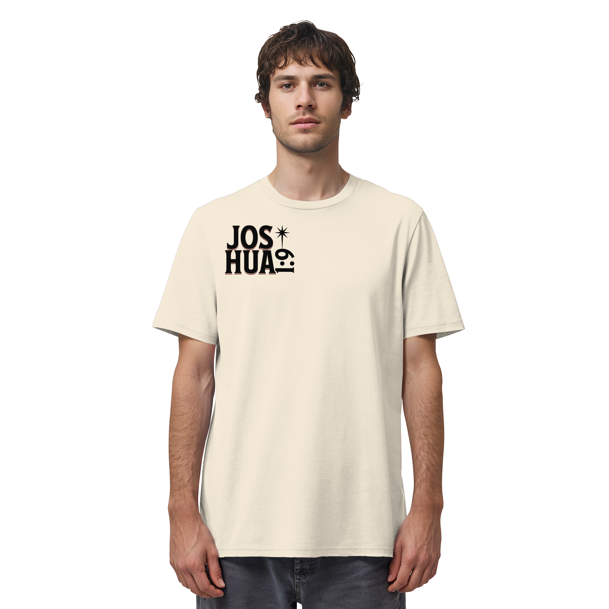 BE STRONG AND COURAGEOUS LION - T-Shirt Bio Baumwolle