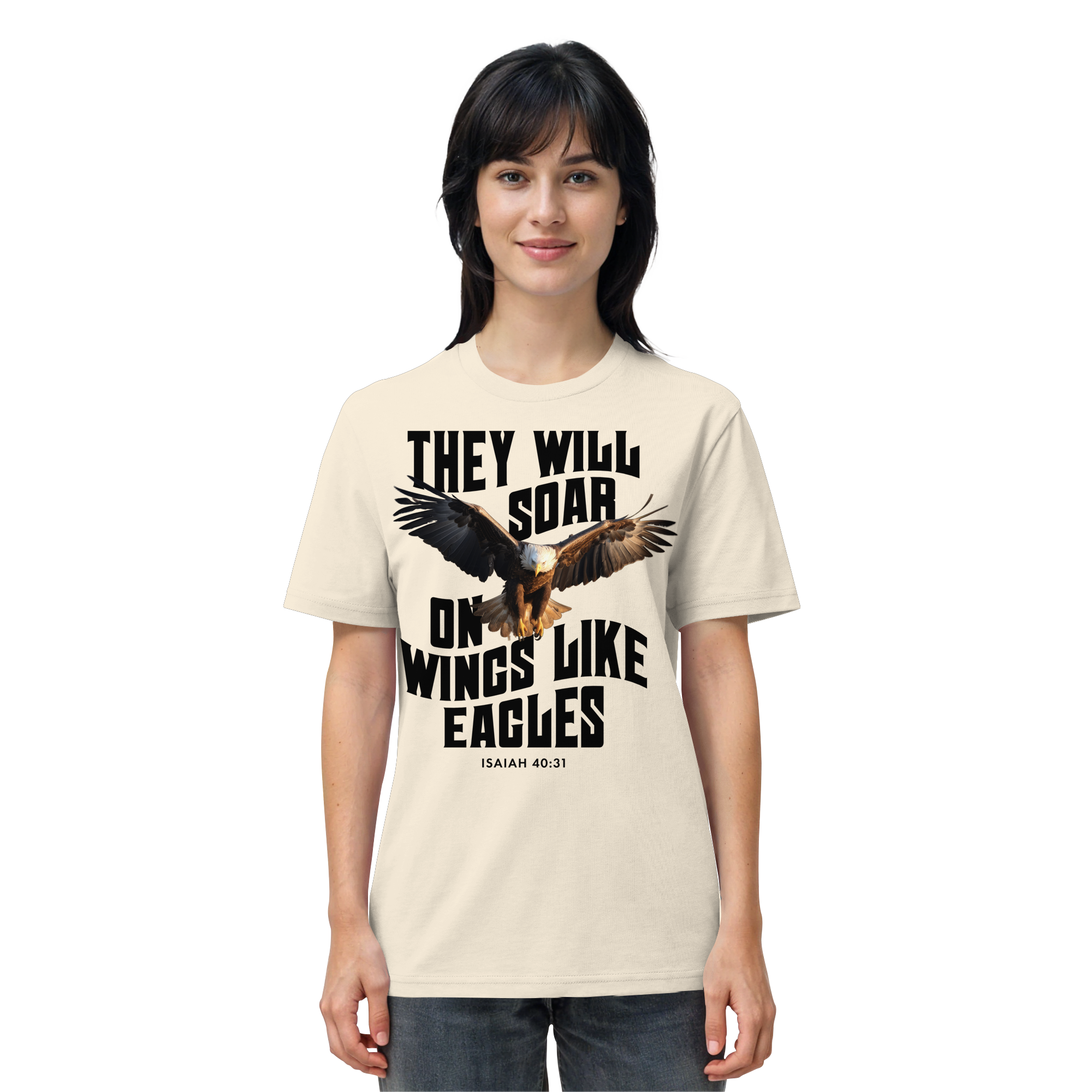 THEY WILL SOAR UP ON WINGS LIKE EAGLES - T-Shirt Bio Baumwolle
