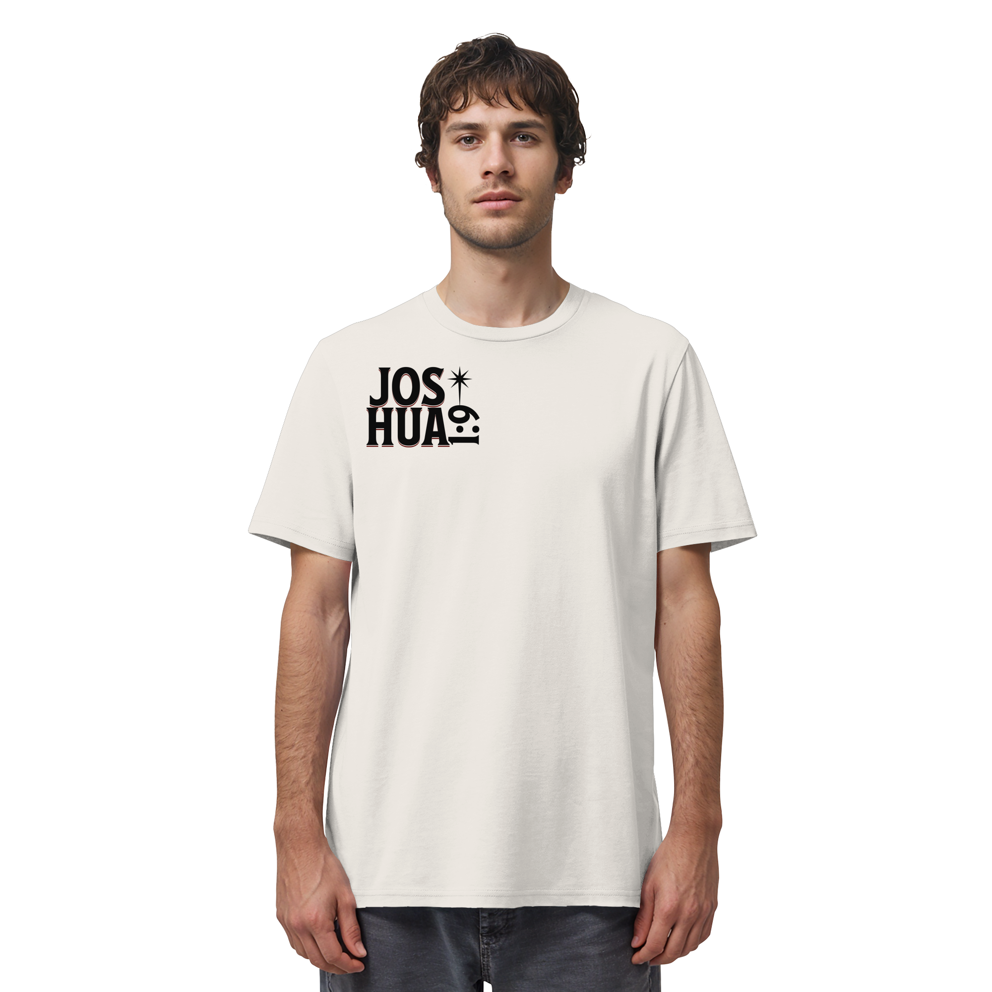BE STRONG AND COURAGEOUS LION - T-Shirt Bio Baumwolle