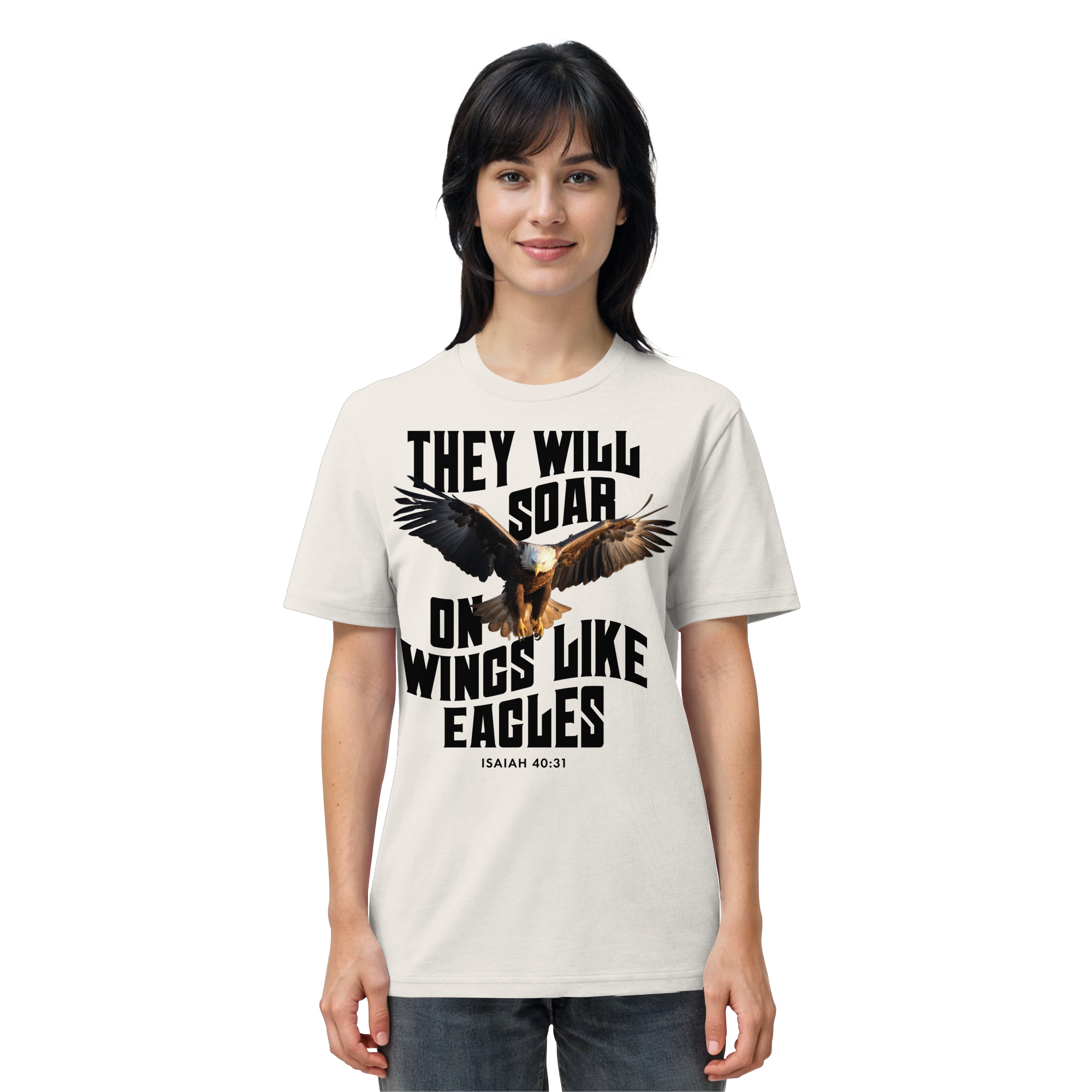 THEY WILL SOAR UP ON WINGS LIKE EAGLES - T-Shirt Bio Baumwolle