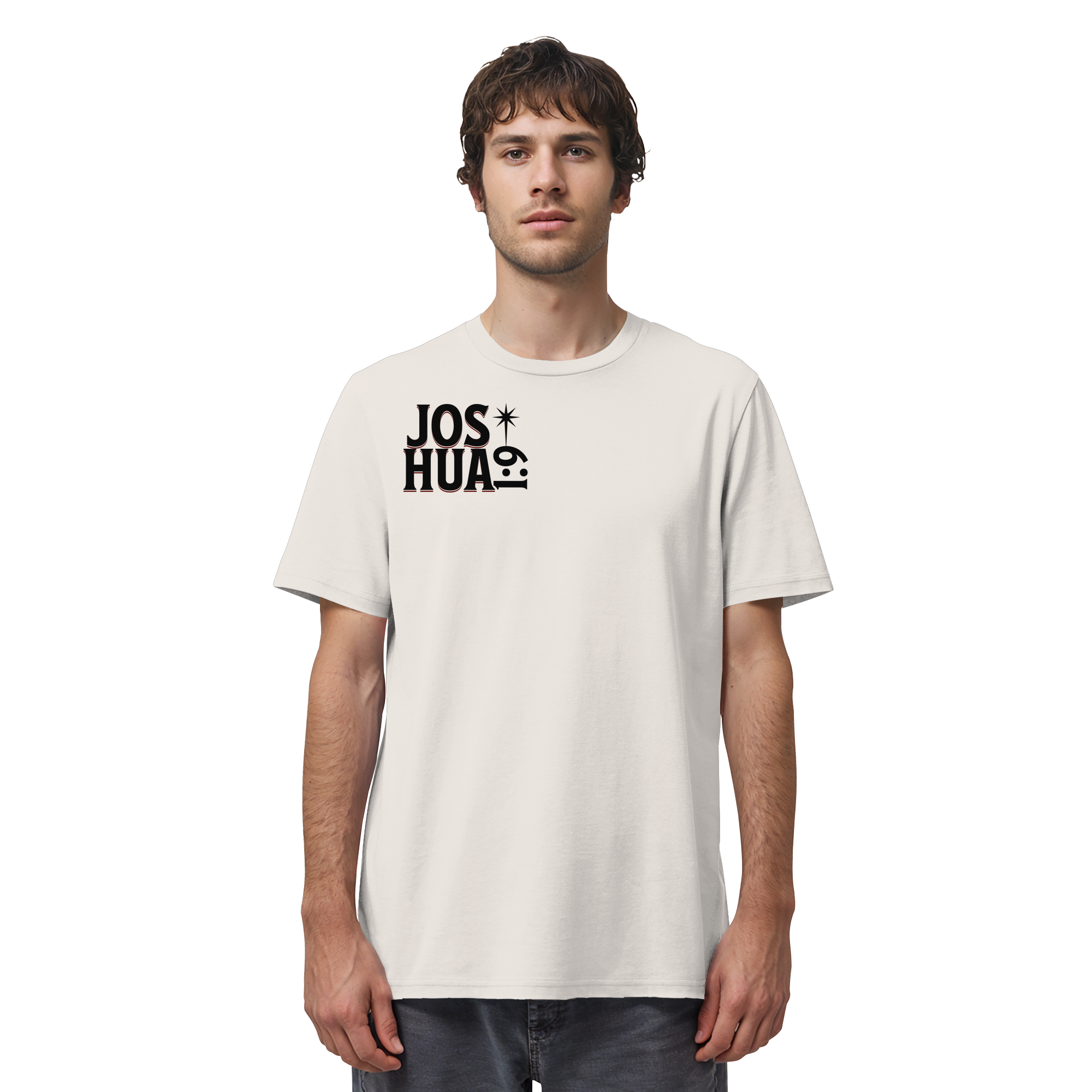 BE STRONG AND COURAGEOUS LION - T-Shirt Bio Baumwolle