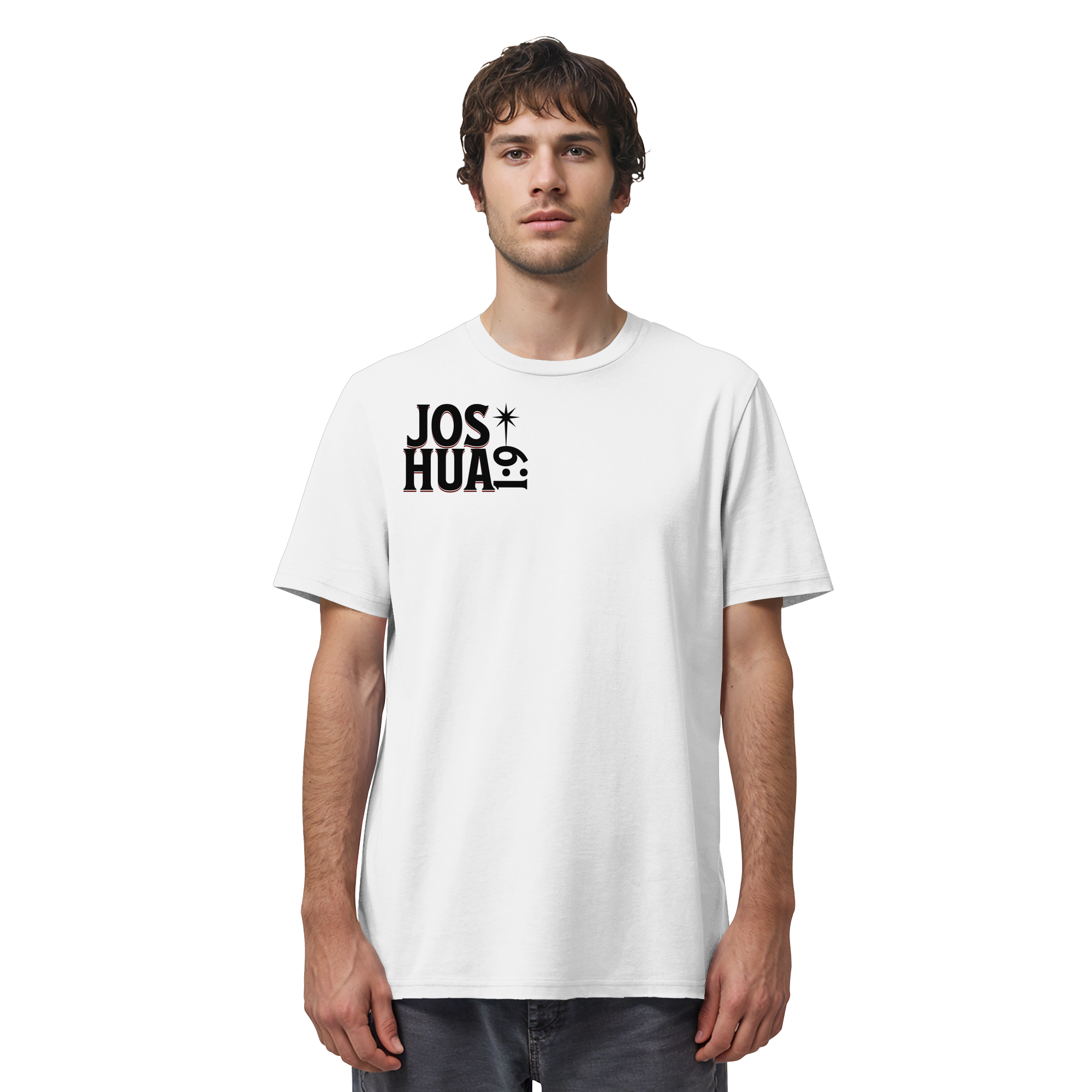 BE STRONG AND COURAGEOUS LION - T-Shirt Bio Baumwolle