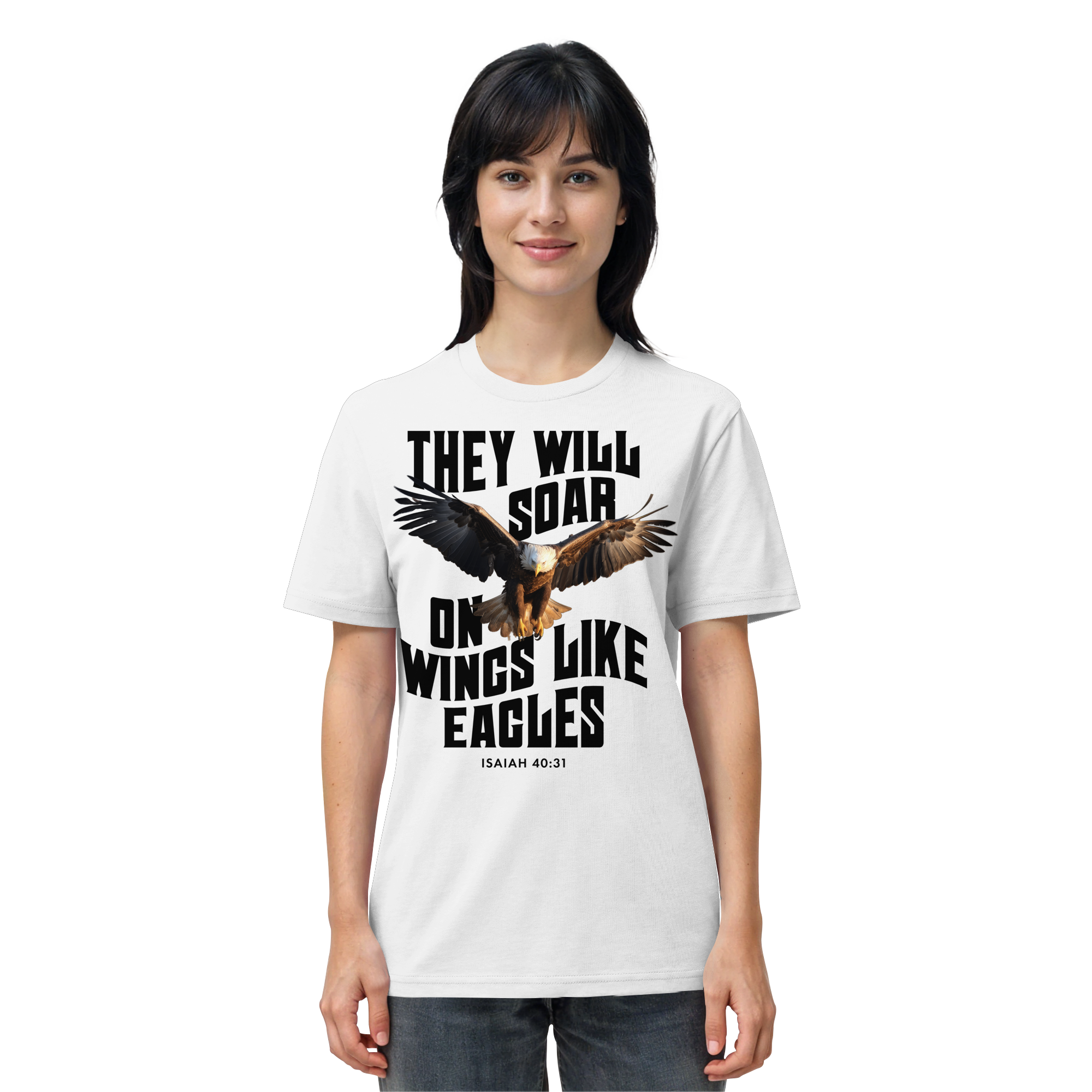 THEY WILL SOAR UP ON WINGS LIKE EAGLES - T-Shirt Bio Baumwolle