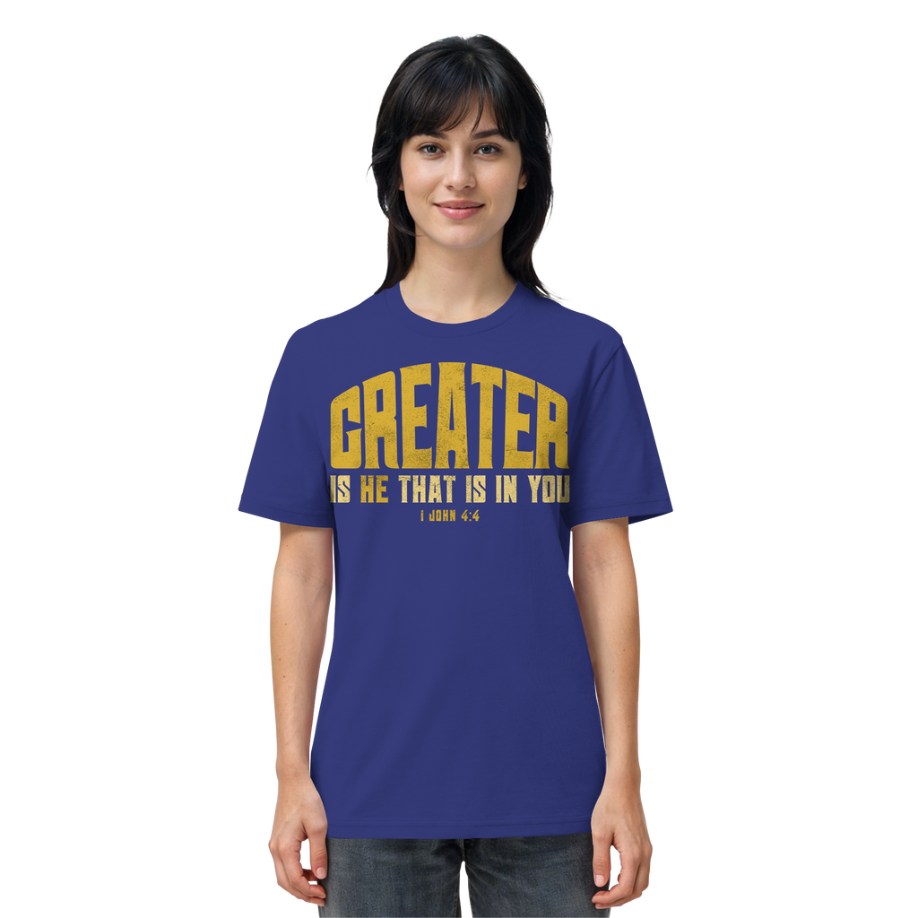 T-Shirt Bio Baumwolle |  GREATER IS HE  - Organic Shirt