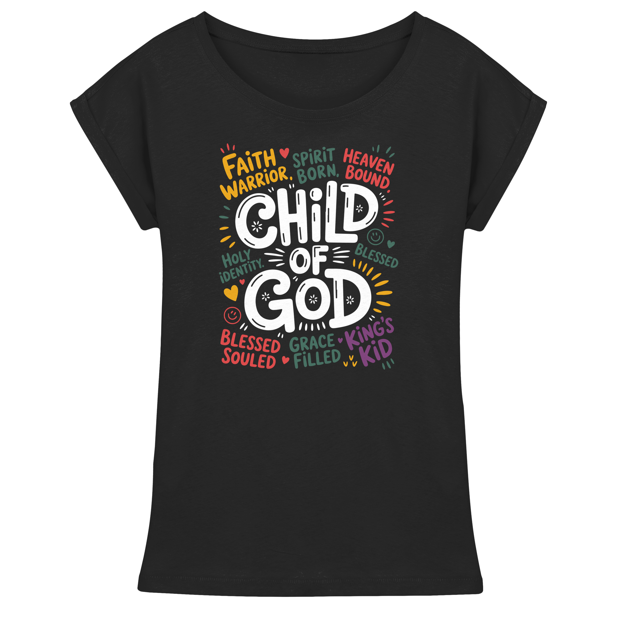 CHILD OF GOD - Womens Extended Shoulder T-Shirt