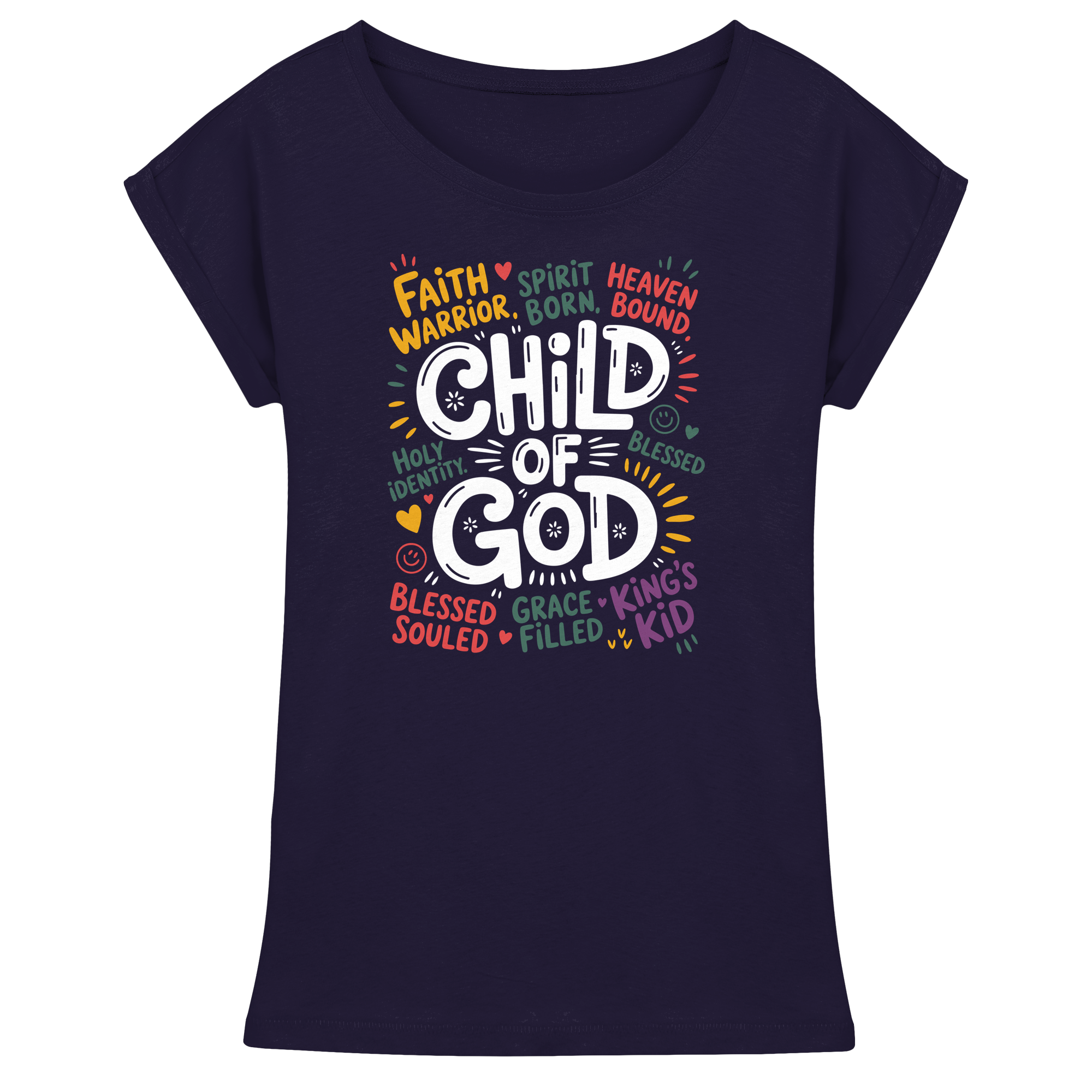 CHILD OF GOD - Womens Extended Shoulder T-Shirt